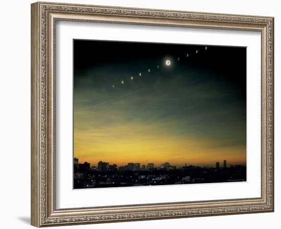 Multiple Exposure Image of All Stages of Eclipse of the Sun over Winnipeg-Henry Groskinsky-Framed Photographic Print