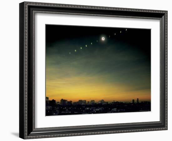 Multiple Exposure Image of All Stages of Eclipse of the Sun over Winnipeg-Henry Groskinsky-Framed Photographic Print