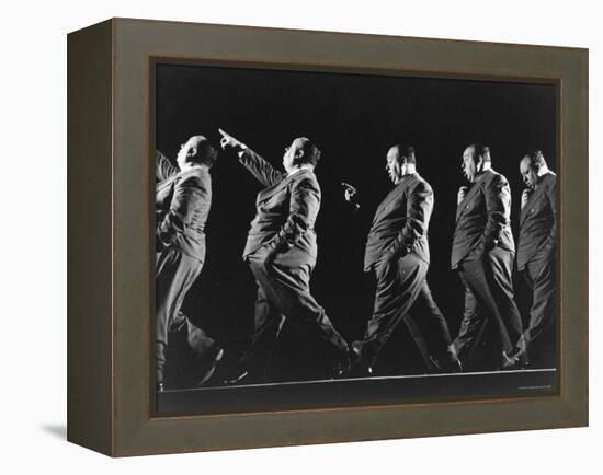 Multiple Exposure of Alfred Hitchcock-Gjon Mili-Framed Premier Image Canvas