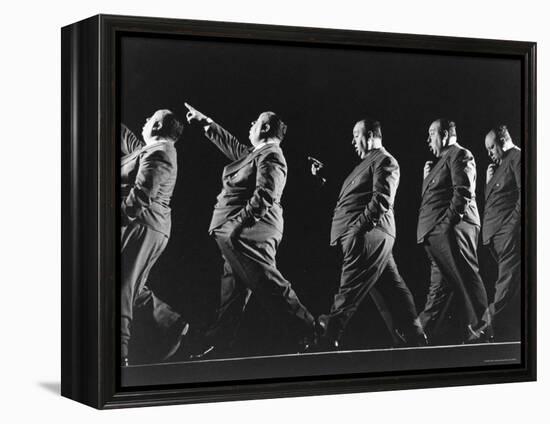 Multiple Exposure of Alfred Hitchcock-Gjon Mili-Framed Premier Image Canvas