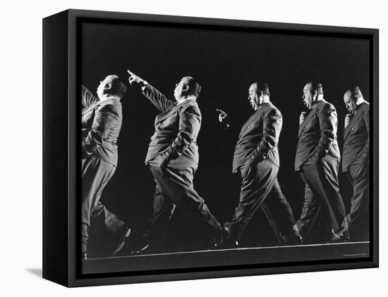 Multiple Exposure of Alfred Hitchcock-Gjon Mili-Framed Premier Image Canvas