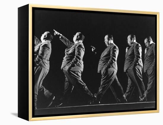 Multiple Exposure of Alfred Hitchcock-Gjon Mili-Framed Premier Image Canvas