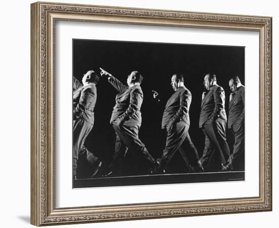 Multiple Exposure of Alfred Hitchcock-Gjon Mili-Framed Premium Photographic Print