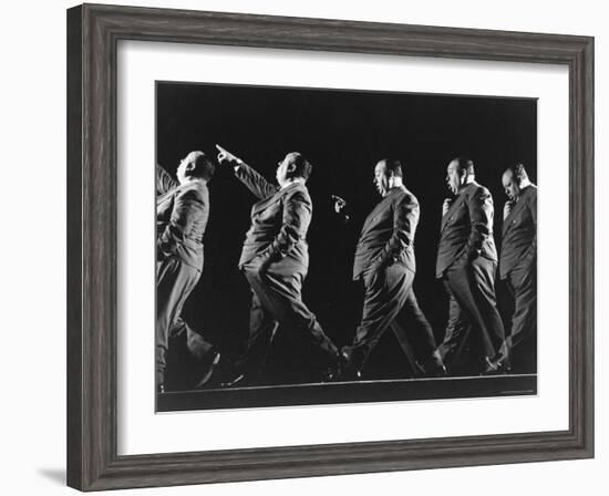 Multiple Exposure of Alfred Hitchcock-Gjon Mili-Framed Premium Photographic Print