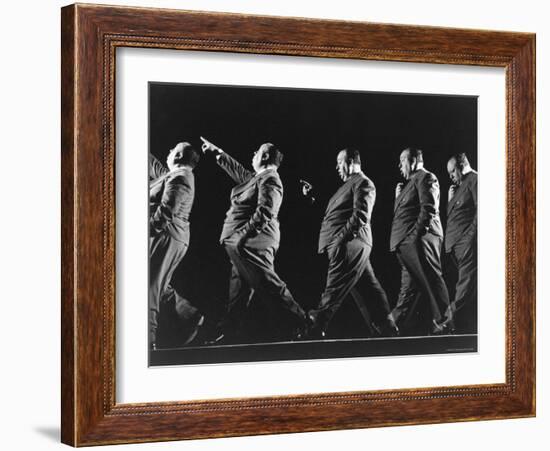 Multiple Exposure of Alfred Hitchcock-Gjon Mili-Framed Premium Photographic Print