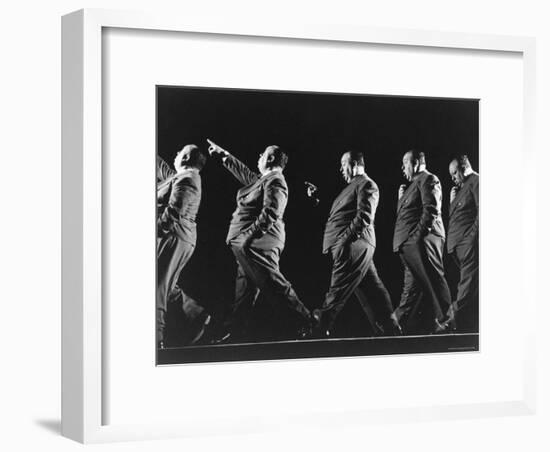 Multiple Exposure of Alfred Hitchcock-Gjon Mili-Framed Premium Photographic Print