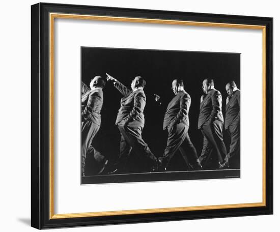 Multiple Exposure of Alfred Hitchcock-Gjon Mili-Framed Premium Photographic Print