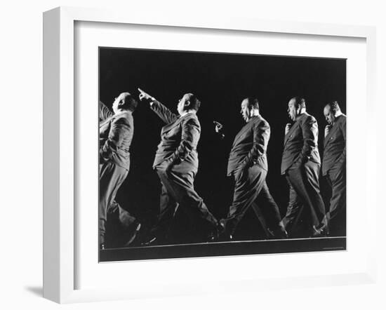 Multiple Exposure of Alfred Hitchcock-Gjon Mili-Framed Premium Photographic Print