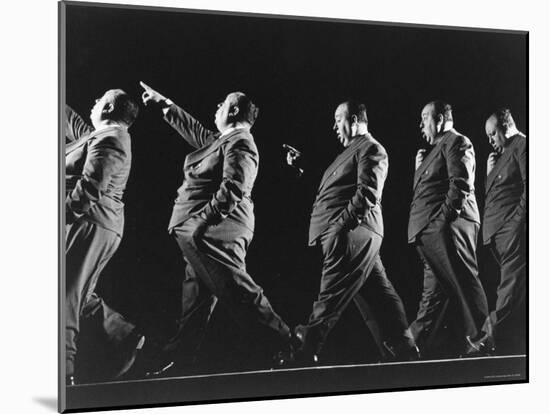 Multiple Exposure of Alfred Hitchcock-Gjon Mili-Mounted Premium Photographic Print