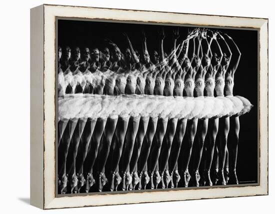 Multiple Exposure of American Ballet Theater Ballerina Alicia Alonso Executing a Pas de Bourree-Gjon Mili-Framed Premier Image Canvas