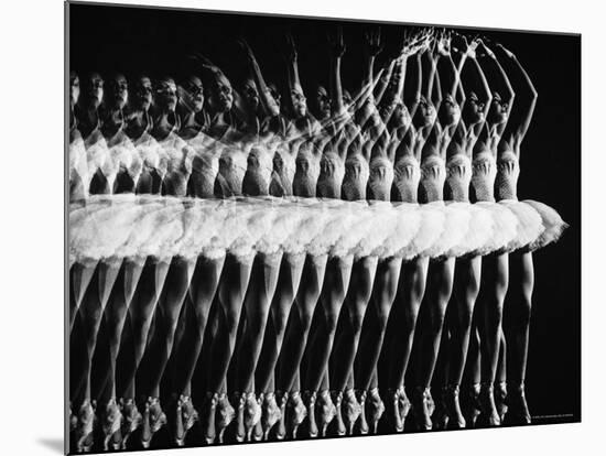 Multiple Exposure of American Ballet Theater Ballerina Alicia Alonso Executing a Pas de Bourree-Gjon Mili-Mounted Premium Photographic Print