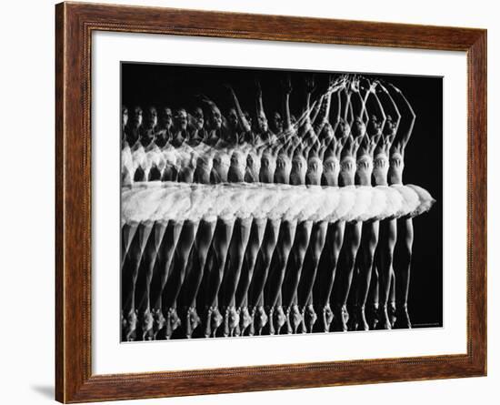 Multiple Exposure of American Ballet Theater Ballerina Alicia Alonso Executing a Pas de Bourree-Gjon Mili-Framed Premium Photographic Print