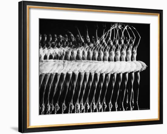 Multiple Exposure of American Ballet Theater Ballerina Alicia Alonso Executing a Pas de Bourree-Gjon Mili-Framed Premium Photographic Print