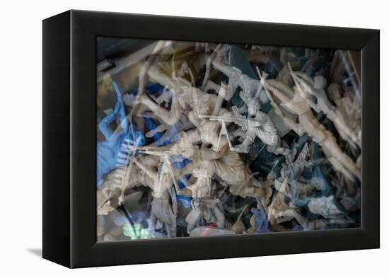 Multiple exposures of toy army men-null-Framed Stretched Canvas