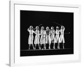 Multiple Image of Woman's Golf Swing-Gjon Mili-Framed Photographic Print