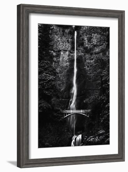 Multnomah Falls 1 mono-John Gusky-Framed Photographic Print