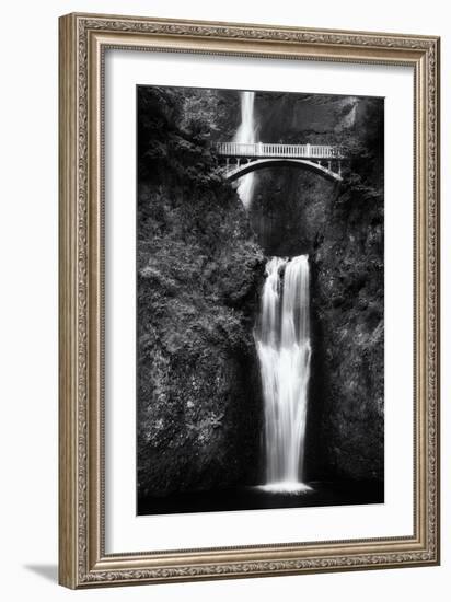 Multnomah Falls 2 Mono-John Gusky-Framed Photographic Print