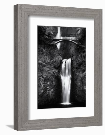 Multnomah Falls 2 Mono-John Gusky-Framed Photographic Print