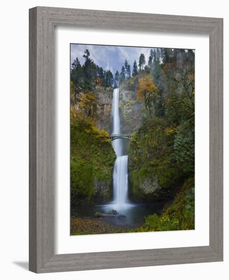 Multnomah Falls, Columbia Gorge, Oregon, USA-Gary Luhm-Framed Photographic Print