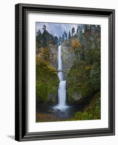 Multnomah Falls, Columbia Gorge, Oregon, USA-Gary Luhm-Framed Photographic Print