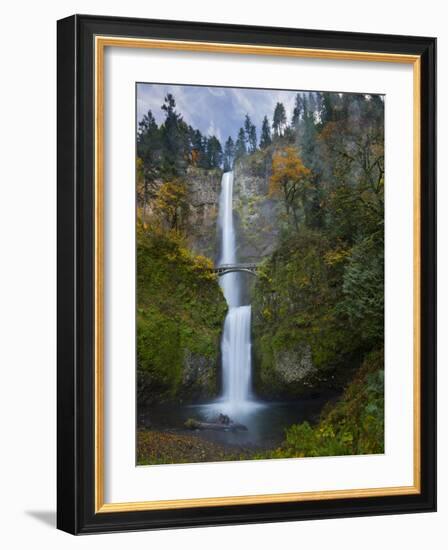 Multnomah Falls, Columbia Gorge, Oregon, USA-Gary Luhm-Framed Photographic Print