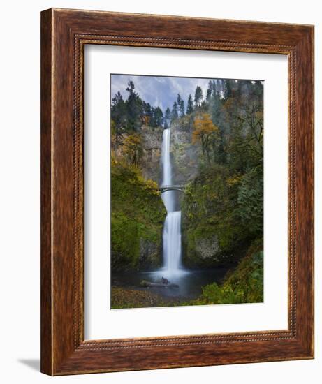 Multnomah Falls, Columbia Gorge, Oregon, USA-Gary Luhm-Framed Photographic Print