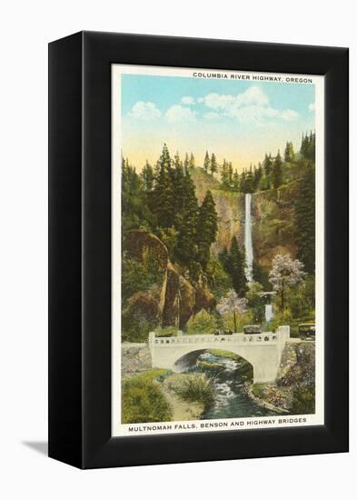 Multnomah Falls, Columbia River, Oregon-null-Framed Stretched Canvas