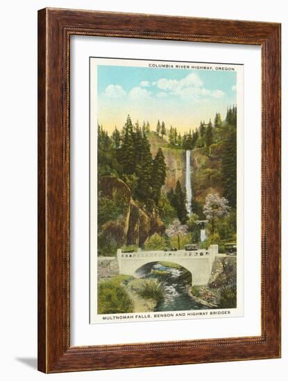 Multnomah Falls, Columbia River, Oregon-null-Framed Art Print