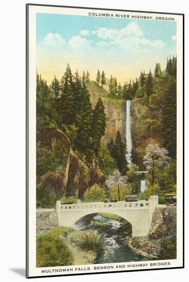 Multnomah Falls, Columbia River, Oregon-null-Mounted Art Print