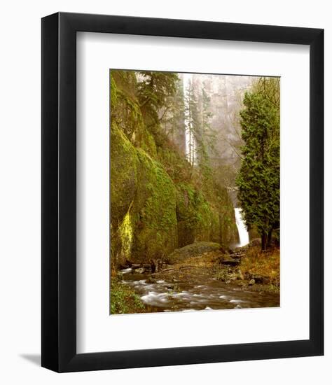 Multnomah Falls Creek Side-Ike Leahy-Framed Photo