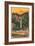 Multnomah Falls Lodge, Oregon-Lantern Press-Framed Premium Giclee Print