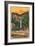 Multnomah Falls Lodge, Oregon-Lantern Press-Framed Premium Giclee Print