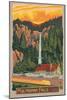 Multnomah Falls Lodge, Oregon-Lantern Press-Mounted Premium Giclee Print