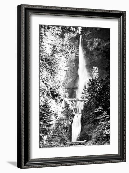 Multnomah Falls Photograph - Columbia River, OR-Lantern Press-Framed Art Print