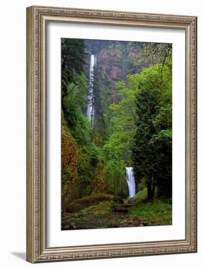 Multnomah Falls Spring-Ike Leahy-Framed Photographic Print