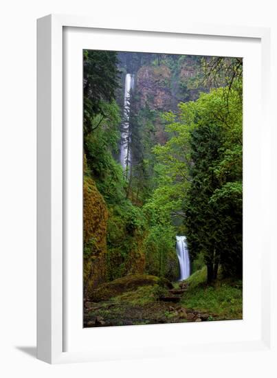 Multnomah Falls Spring-Ike Leahy-Framed Photographic Print