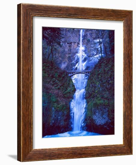 Multnomah Falls Winter-Ike Leahy-Framed Photographic Print