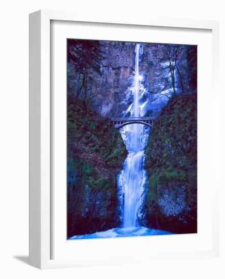 Multnomah Falls Winter-Ike Leahy-Framed Photographic Print