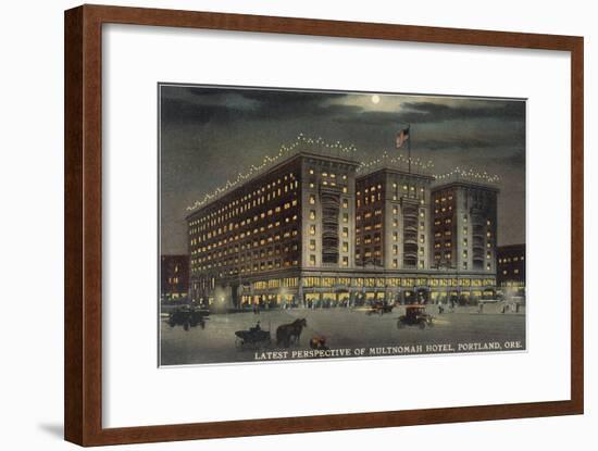 Multnomah Hotel at Night, Portland, Oregon-null-Framed Art Print