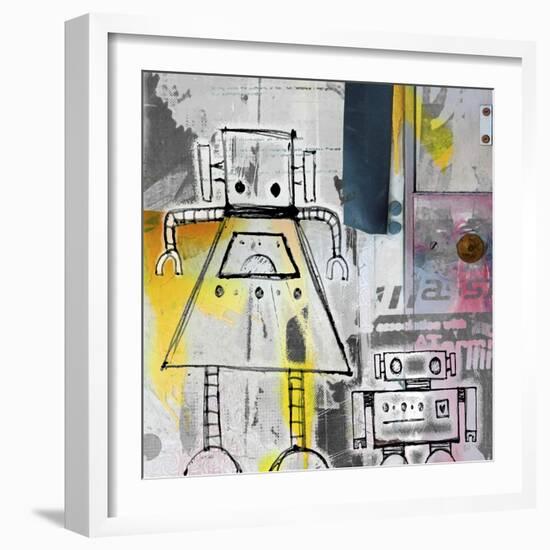 Mum and Son Robots-Roseanne Jones-Framed Giclee Print