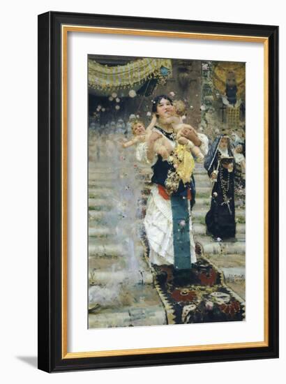 Mum or Mummy, 1877-Francesco Paolo Michetti-Framed Giclee Print