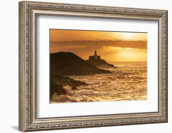 Mumbles Lighthouse, Bracelet Bay, Gower, Swansea, Wales, United Kingdom, Europe-Billy-Framed Photographic Print