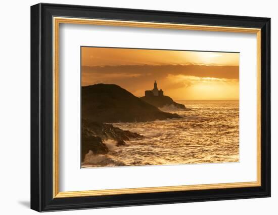 Mumbles Lighthouse, Bracelet Bay, Gower, Swansea, Wales, United Kingdom, Europe-Billy-Framed Photographic Print