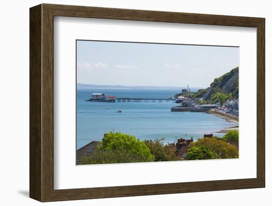 Mumbles Lighthouse, Mumbles Pier, Mumbles, Gower, Swansea, Wales, United Kingdom, Europe-Billy Stock-Framed Photographic Print