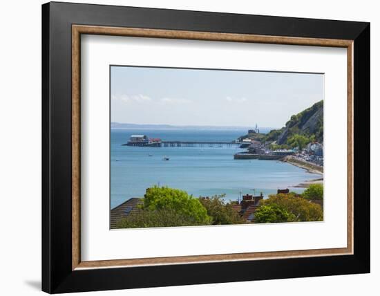 Mumbles Lighthouse, Mumbles Pier, Mumbles, Gower, Swansea, Wales, United Kingdom, Europe-Billy Stock-Framed Photographic Print