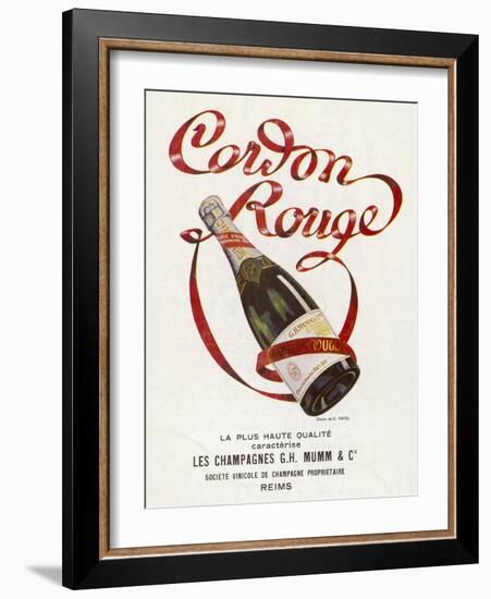 Mumm's Cordon Rouge Champagne-null-Framed Photographic Print