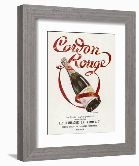 Mumm's Cordon Rouge Champagne-null-Framed Photographic Print