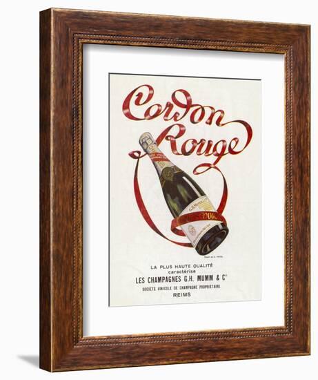 Mumm's Cordon Rouge Champagne-null-Framed Photographic Print