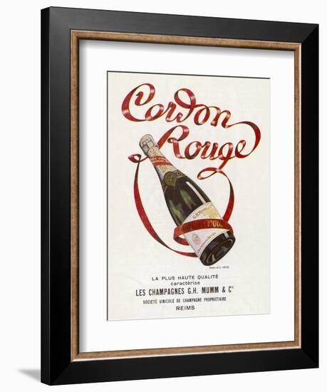 Mumm's Cordon Rouge Champagne-null-Framed Photographic Print