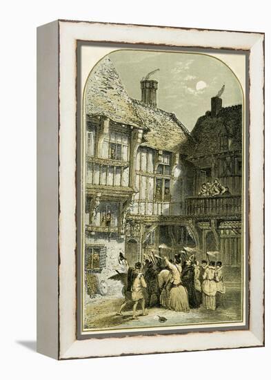 Mummers Play/Mumming-Myles Birket Foster-Framed Premier Image Canvas